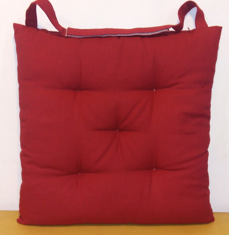 Galette de chaise Jaya rouge 40x40cm - INVENTIV